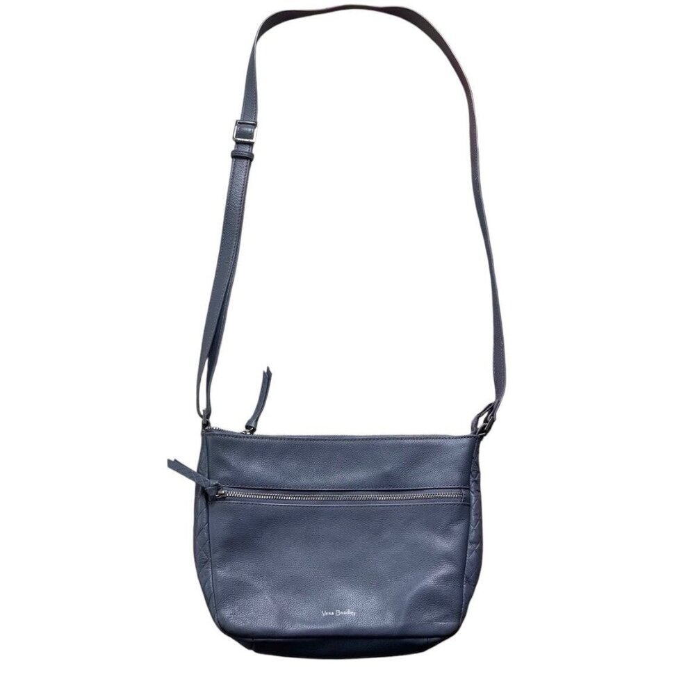 Vera Bradley Gray Leather Crossbody Bag